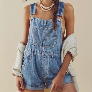 We the Free (Free People) Denim Overall Shorts